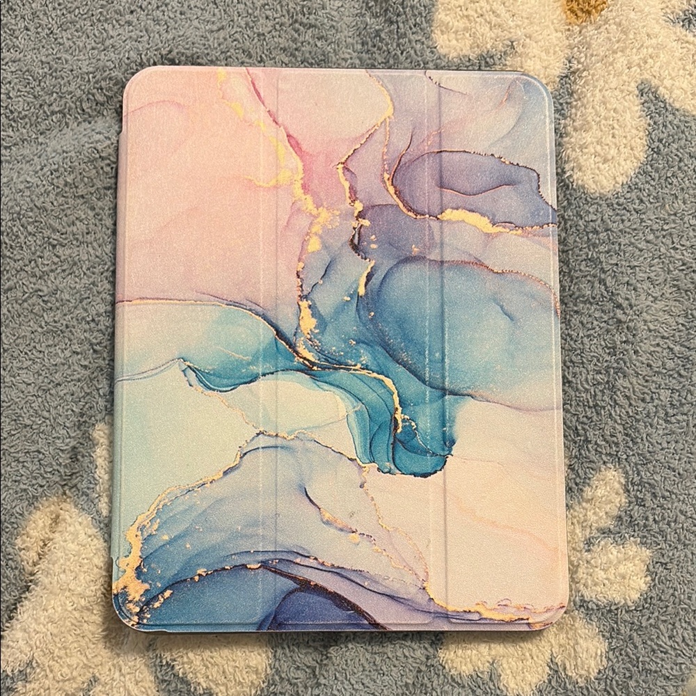 Marble Design Tablet Case - Blue and Pink